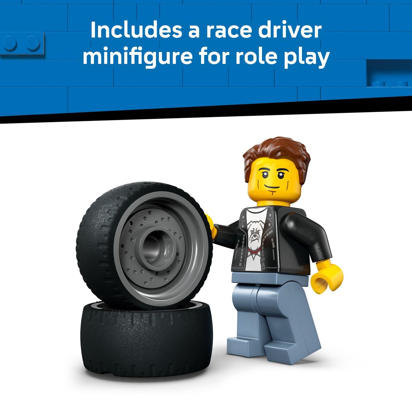 LEGO City Hot Rod Race Car Building Toy for Kids - Pretend Play Set for Boys & Girls, Ages 5+ - Toy Car W/Racecar Driver Minfigure - Gift Idea