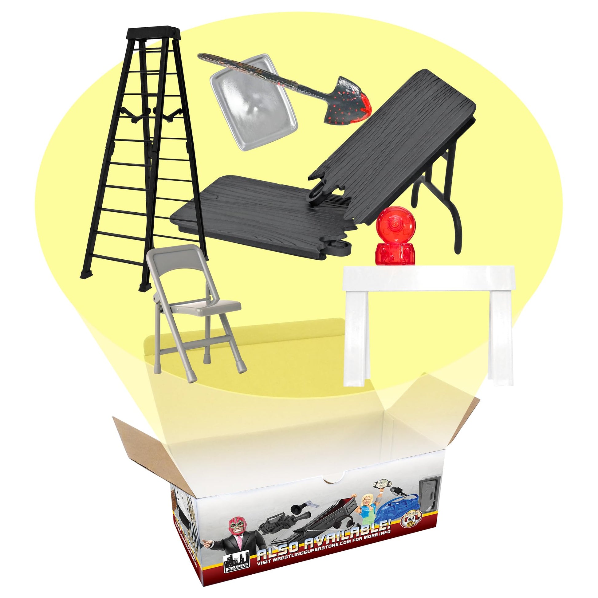 Ultimate 6 Piece Accessory Pack for Wrestling Action Figures