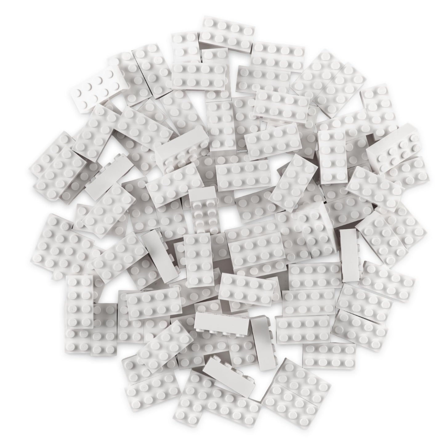 Strictly Briks Classic Bricks Starter Kit - Creative Building Blocks Set - Stackable White 2x4 Kids Blocks - Compatible with Major Brick Brands - 96
