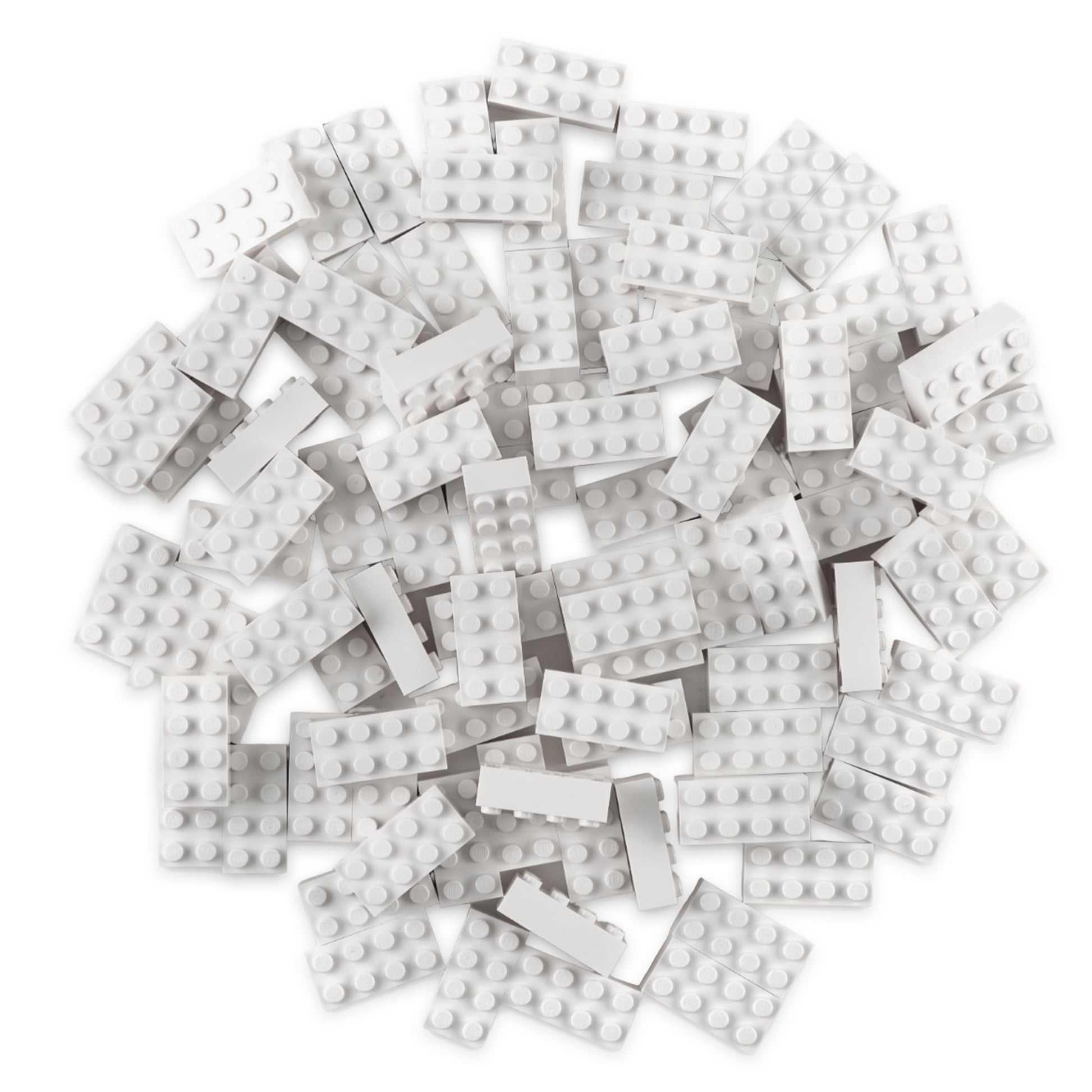 Strictly Briks Classic Bricks Starter Kit - Creative Building Blocks Set - Stackable White 2x4 Kids Blocks - Compatible with Major Brick Brands - 96