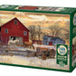 Cobble Hill 1000 Piece Puzzle - Winter on the Farm - Sample Poster Included