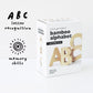 Wee Gallery Bamboo Alphabet, Natural Wood Blocks, Sensory Learning Toy, Wooden Alphabet Toys, 26 Large Letters for Toddler, Preschool Age Kids, Boy or