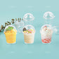 AUEAR, Mini Coffee Cups Keychain with Dome Lids Cup for DIY Scene Art Display Craft Project (20 Pack)