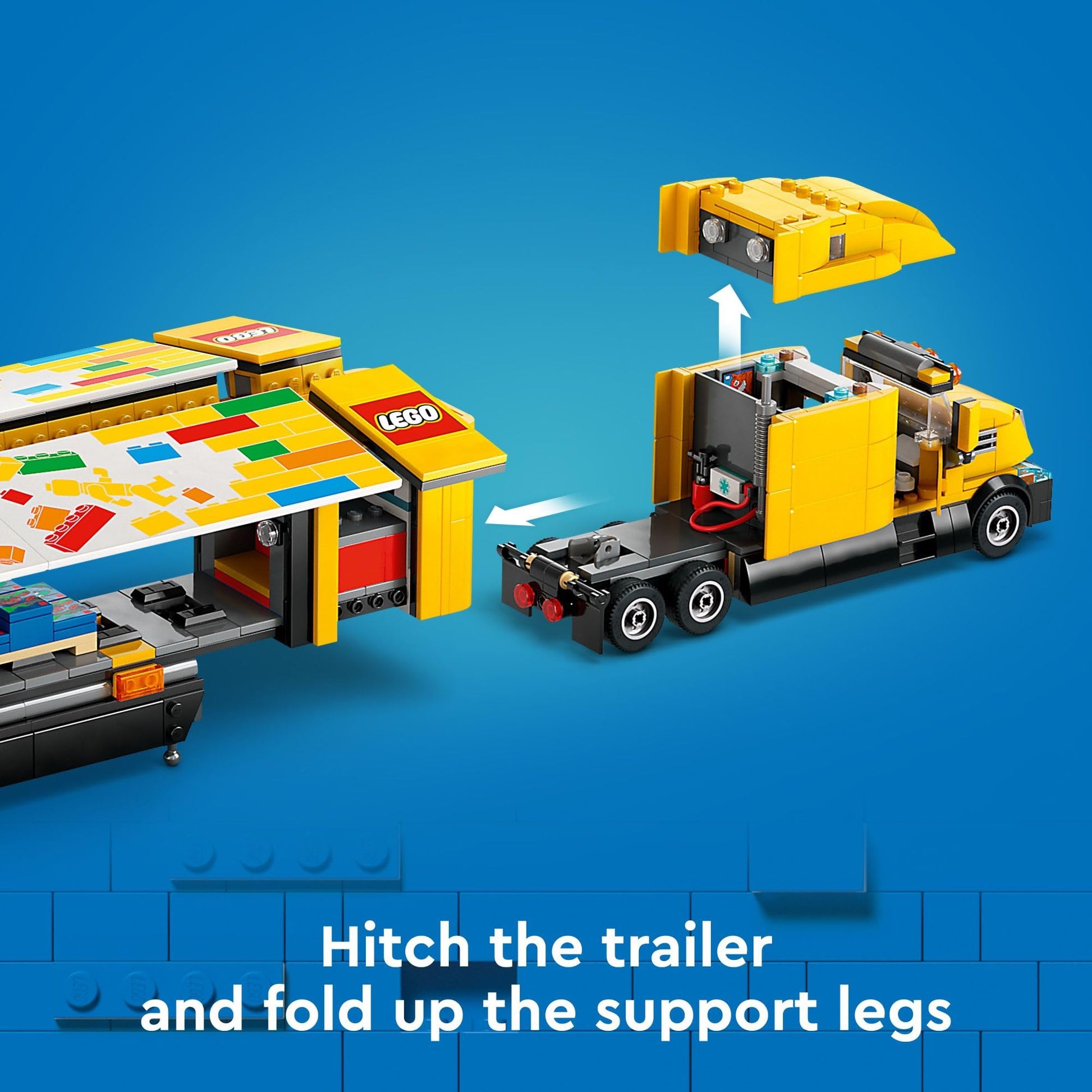 LEGO City Yellow Delivery Truck Toy - Semi Truck Building Toy for Boys & Girls, Ages 8+ Years - Gift for Birthdays - Pretend Play W/ 3 Minifigures