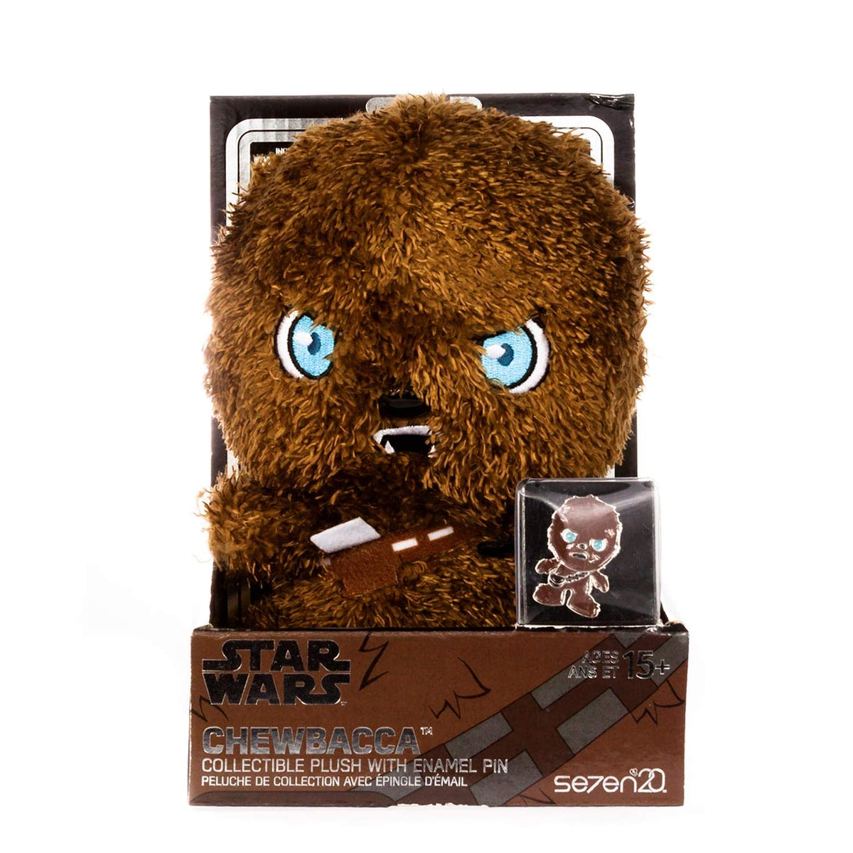 Star Wars Chewbacca Stylized 7 Inch Plush with Enamel Pin