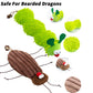 FlidRunest 2 Pack Bearded Dragon Accessories, Plush for Bearded Dragon, Interactive Bearded Dragon Simulation Stuffed for Tank, Reptile Stuffed Plush