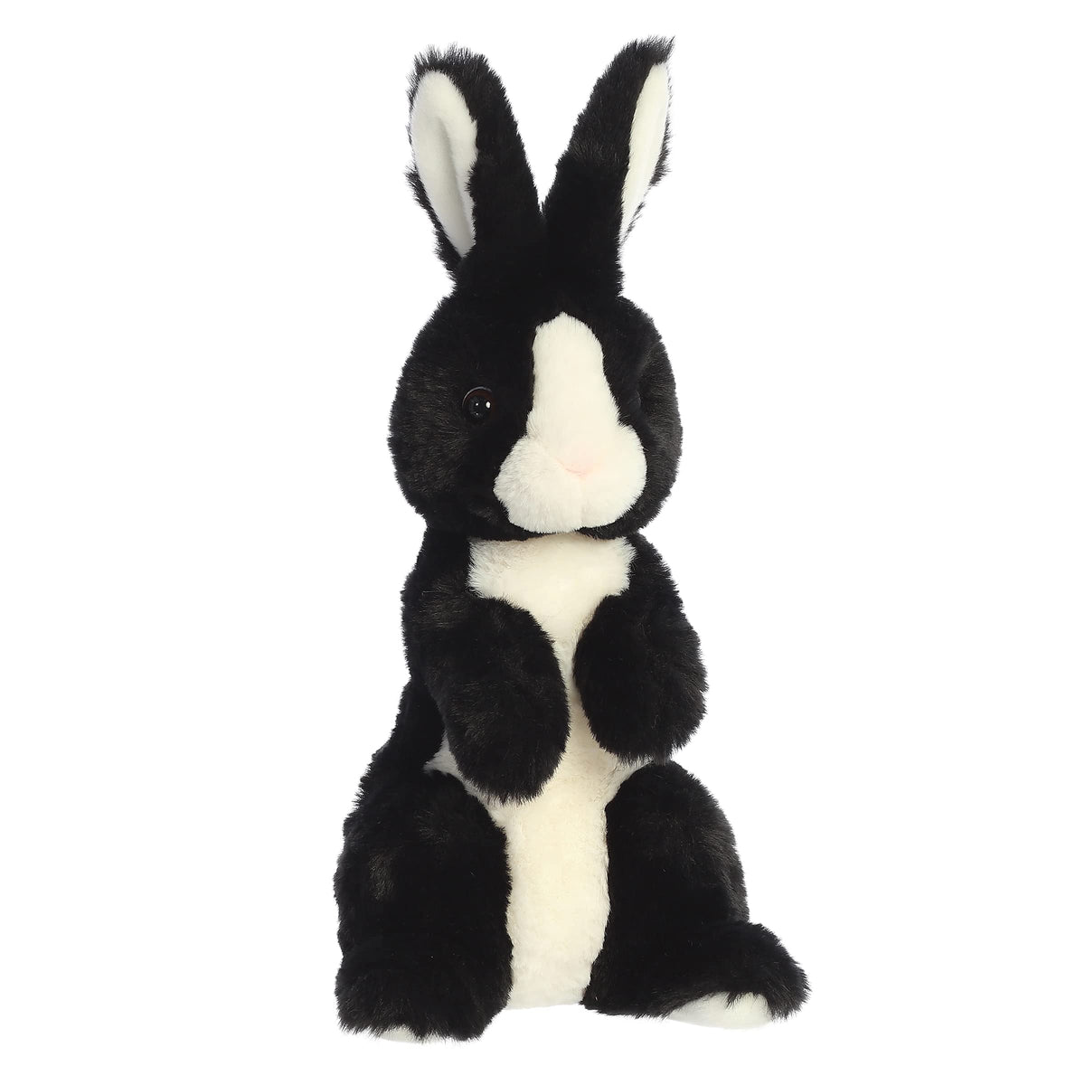 Aurora Vibrant Spring Sitting Pretty Bunny Stuffed Animal - Decorative Charm - Endless Fun - Black 14 Inches