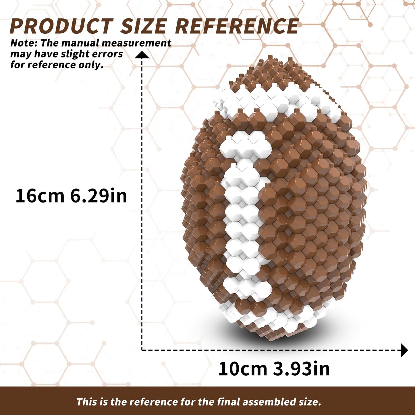 Befun Football Building Blocks Set, 399 Pieces Challenging STEM Building Kit for Adults & Teens 14 15 16, 3D Mini Soccer Model Educational Toy, Stress