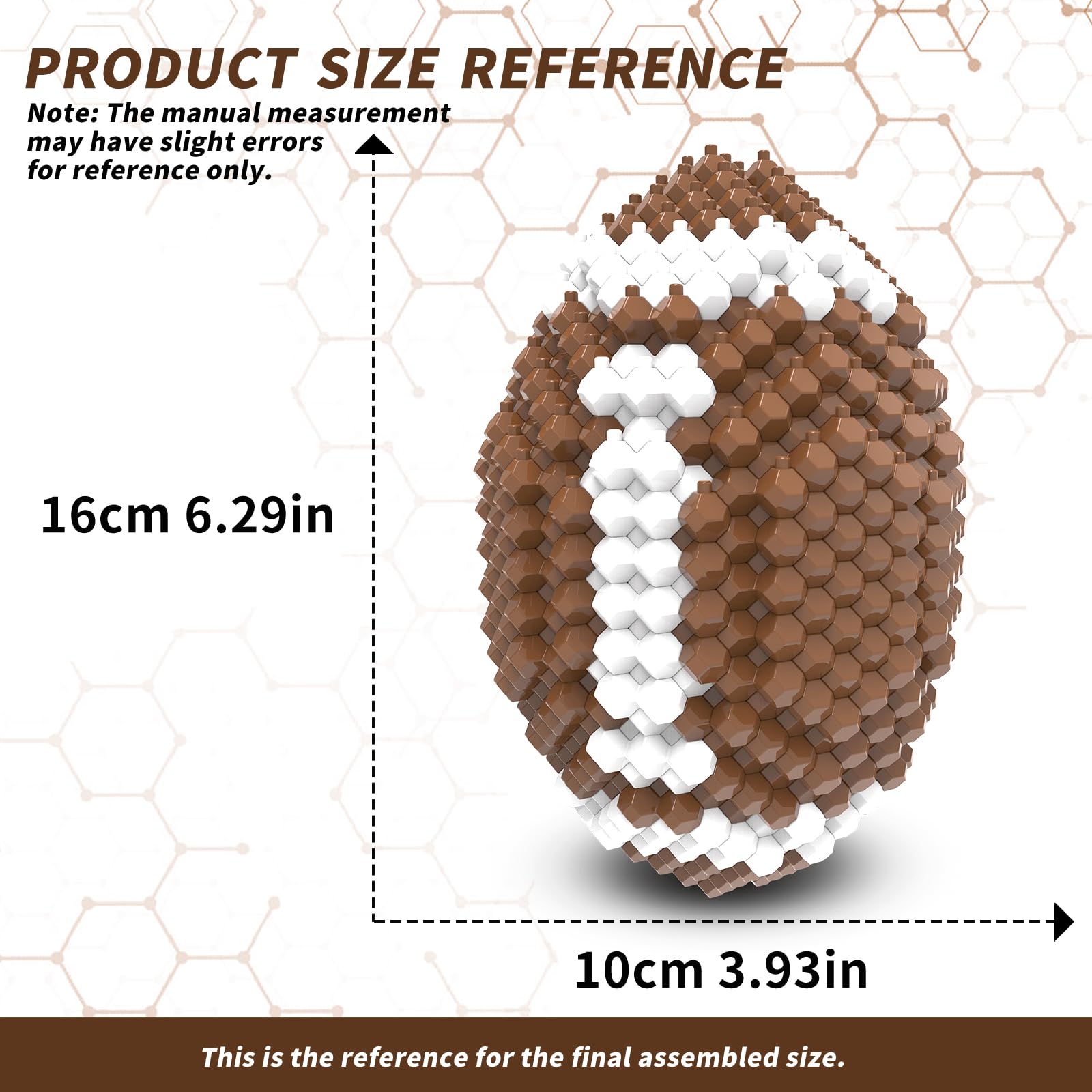 Befun Football Building Blocks Set, 399 Pieces Challenging STEM Building Kit for Adults & Teens 14 15 16, 3D Mini Soccer Model Educational Toy, Stress