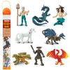 Safari Ltd. Mythical Realm TOOB - 8 Mini Figurines: Chimera, Griffin, Phoenix, Unicorn, Sea Dragon, Minotaur, Poseidon, & Mermaid - Mythology