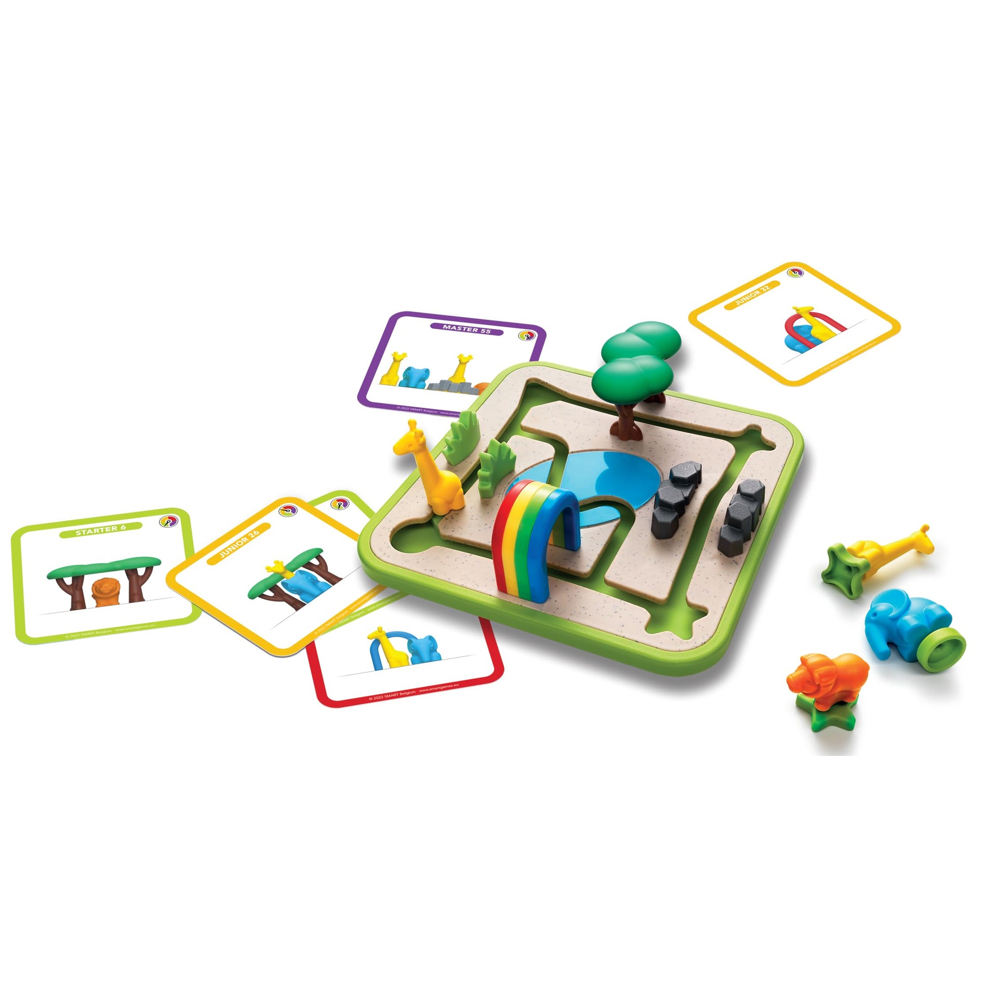 SmartGames Safari Park Jr. - Preschool Navigation & Matching Logic Puzzle | 60 Challenges | Safari Animals | Ages 3+