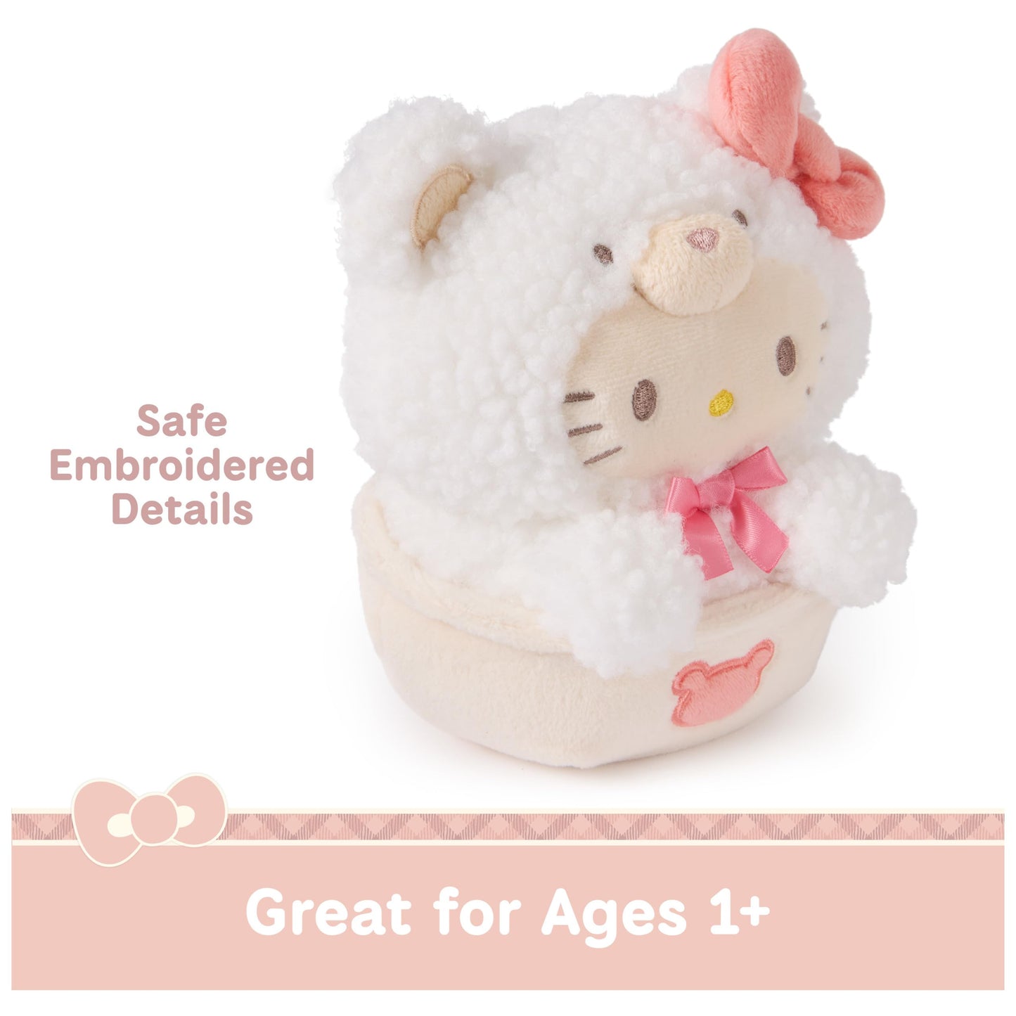 GUND Sanrio Hello Kitty 6-Inch Plush Toy with Café Latte Outfit for Ages 1+