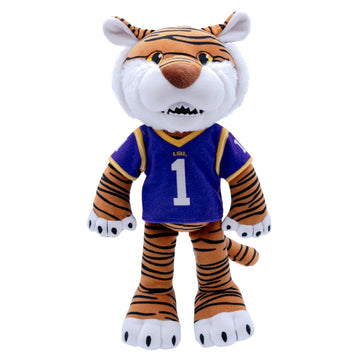 Plushible 14" LSU Mike The Tiger Mascot Plush Figure Toy - College Football Plush Doll, Soft Stuffed Toy for Kids & Adults, Surface Washable Ragdoll