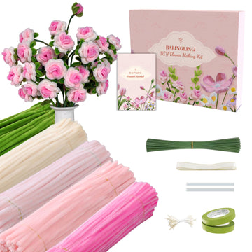 balinging 500pcs Pipe Cleaners Craft for Flowers,Chenille Stems for DIY Flower Making Kit,Pipe Cleaners Projects Creative for DIY Art and Craft,Ideal