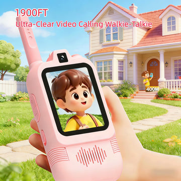 Wuehuds Video Walkie Talkies for Kids 2 Pack, Dual Cameras Kids Walkie Talkies with 2.0 Inch IPS Screen, Long Range 600M Indoor Outdoor Walkie Talkies
