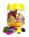 B. toys - Bristle Block - Stackadoos - Sort & Stack STEM Building Blocks Set - 68 Interlocking Blocks - Toys for Toddlers, Kids - Storage Jar with Lid