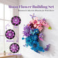 Moon Eternal Flower Decoration Building Set for Adults, 977 Pcs Micro-Particle Crescent-Shaped Artificial Flowers Building Blocks with Built-in