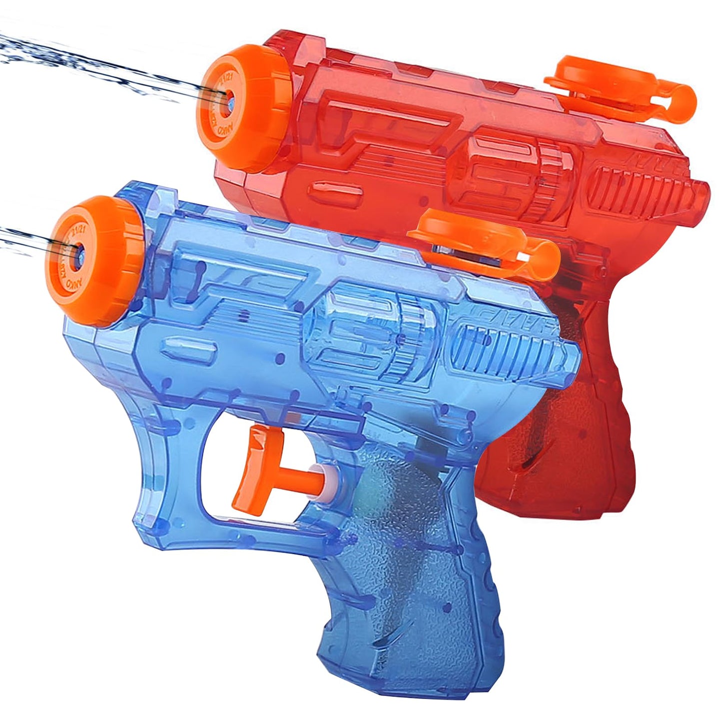 2 Packs Water Guns for Kids Adults, Mini Squirt Water Pistols, Small Manual Water Soaker Gun Summer Swimming Pool Outdoor Games Beach Water Fighting