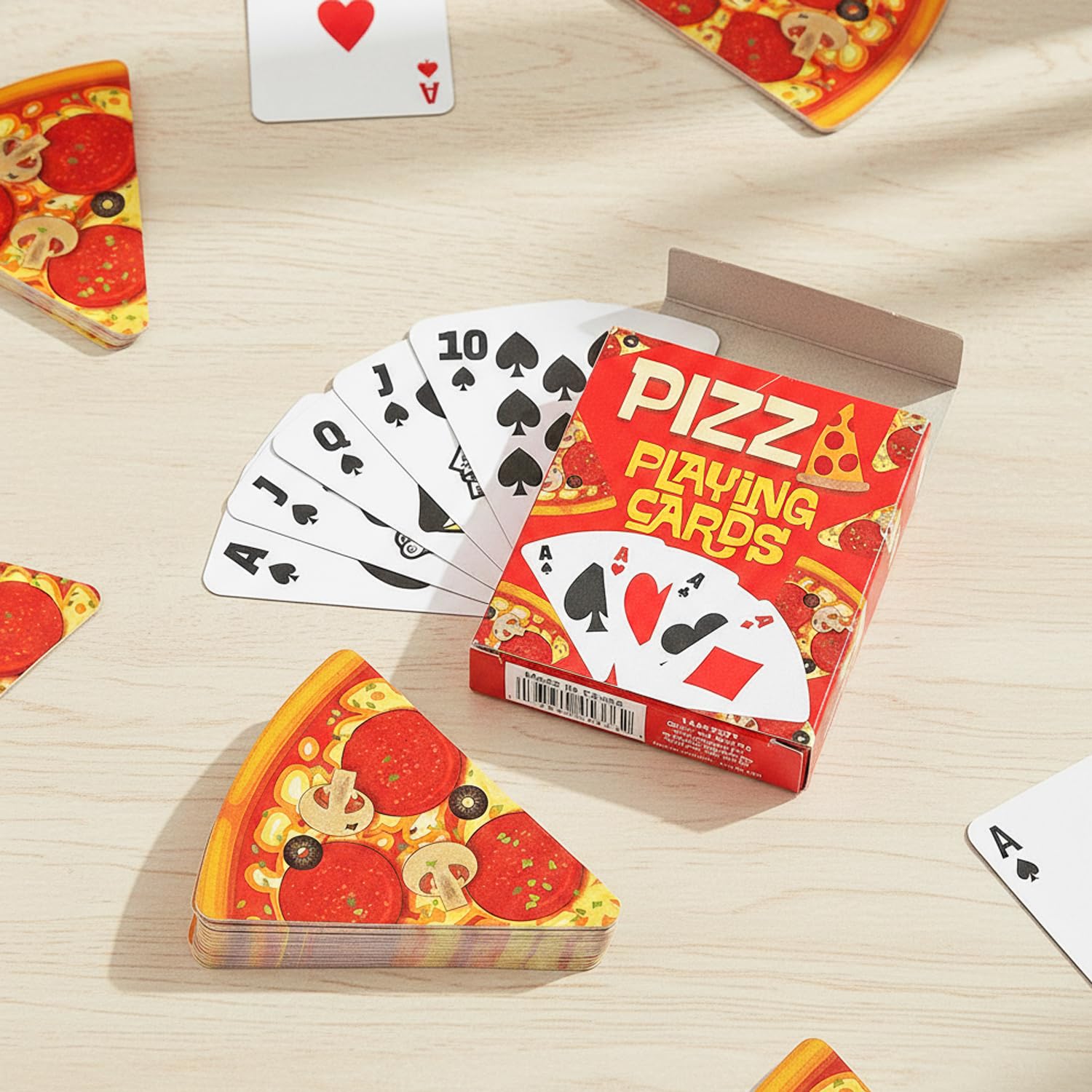 Fun Express 2 3/4" x 3 1/4" Pizza-Styled Triangle Playing Cards - 12 Pieces
