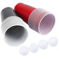 Fdit Solid Materials Beer Set Beer Drinking Game Set Beer Cups-22 Cups 4 - Balls(red Cups 11+Black cups11+4balls)