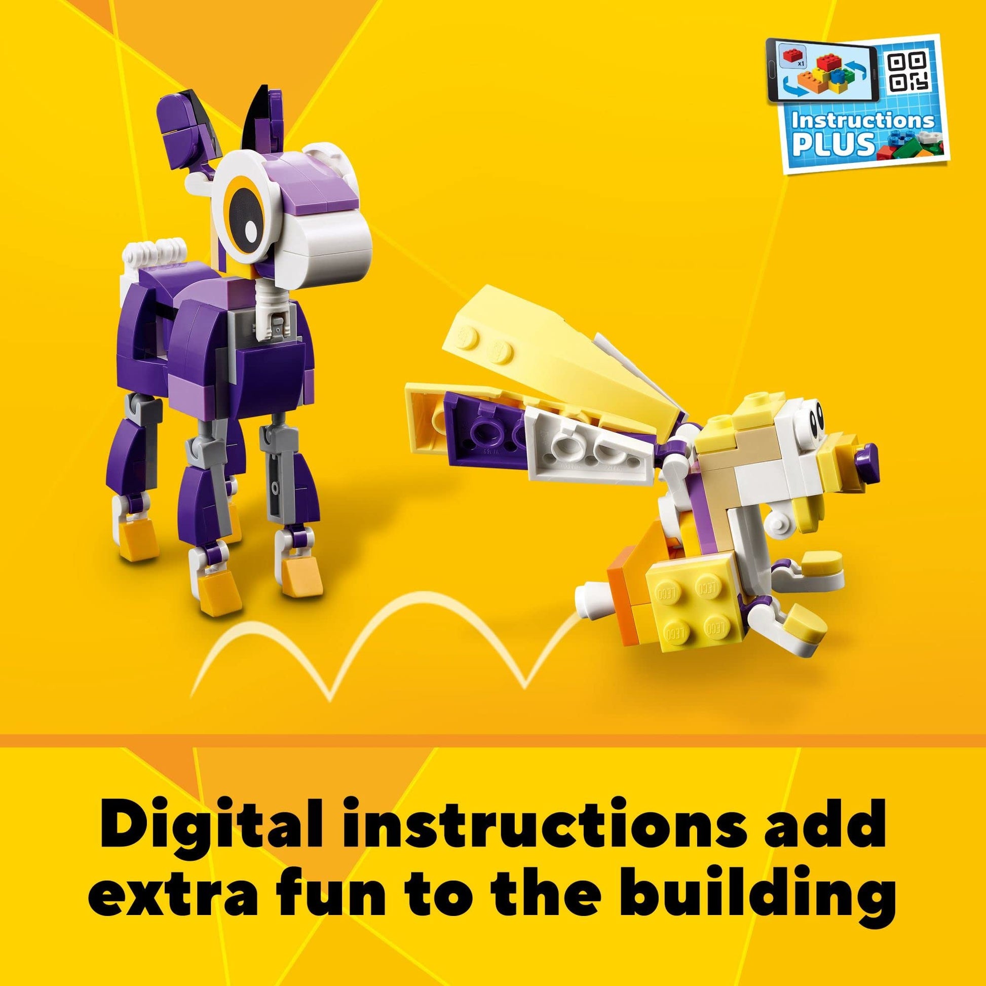 LEGO Creator 3 in 1 Fantasy Forest Creatures, Woodland Animal Toys Set Transforms from Rabbit to Owl to Squirrel Figures, Gift for 7 Plus Year Old
