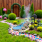 DIY Miniature Mini Water Pool, Garden Lawn Ornament for Mountain Dollhouse Decor, Craft Outdoor Statues, Village Character and Manor Style