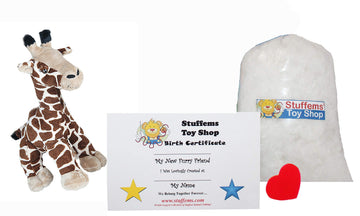 Stuffems Toy Shop Make Your Own Stuffed Animal Mini 8 Inch Gerry the Giraffe Kit - No Sewing Required!