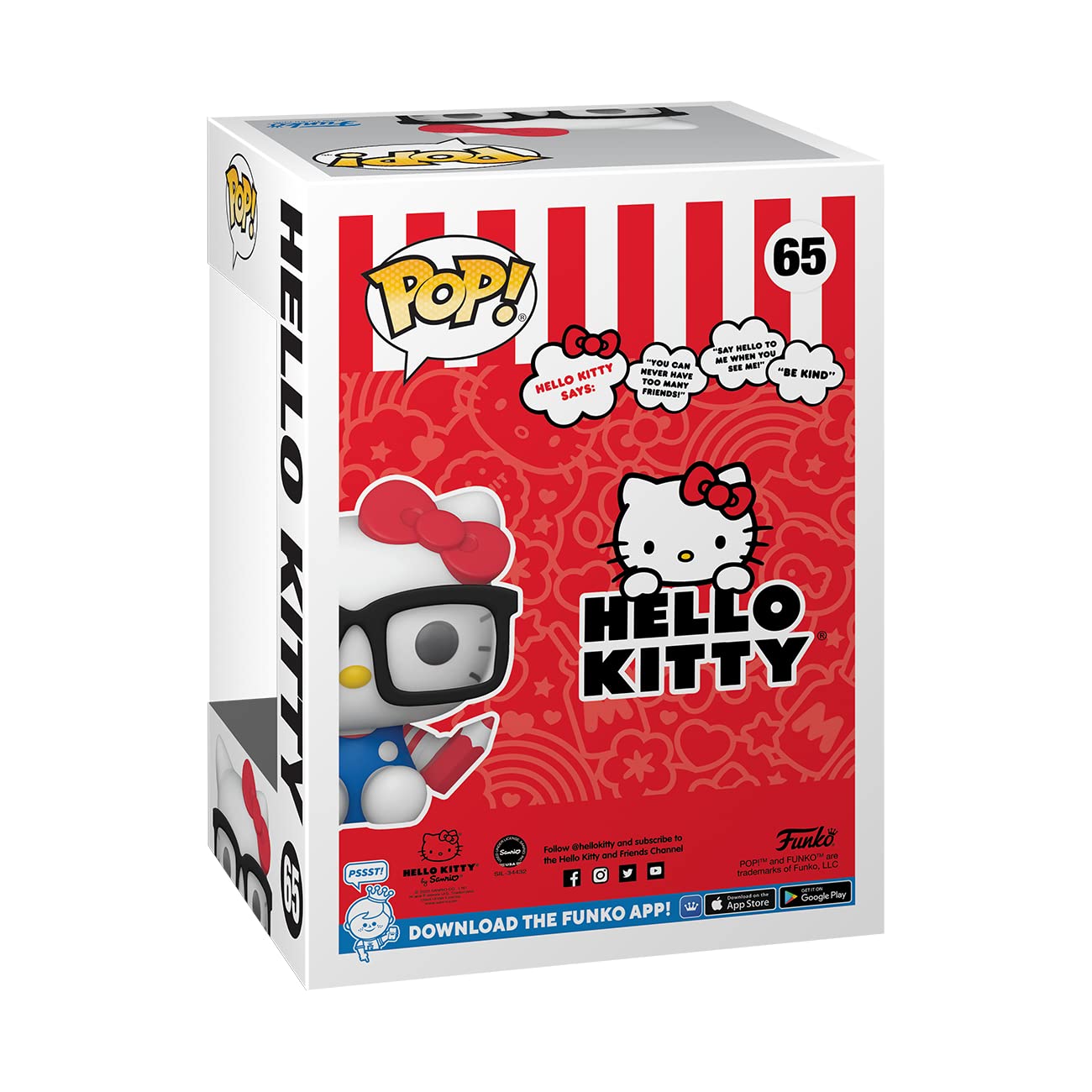 Funko POP! Sanrio: Hello Kitty - Hello Kitty Nerd - Collectable Vinyl Figure - Gift Idea - Official Merchandise - for Kids & Adults - Anime Fans