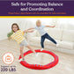 Special Supplies Wavy Circle Balance Beams Stepping Stones for Kids, 8 Pc. Set, Non-Slip Textured Surface and Slip Resistant Floor Rubber Edges