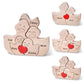 Personalized Wooden Cute Ducks Family Puzzle Toy, Customizable Puzzles with 2-5 Names, Love You Home Decor Gift for Mom Dad Grandma, Toddler Puzzle