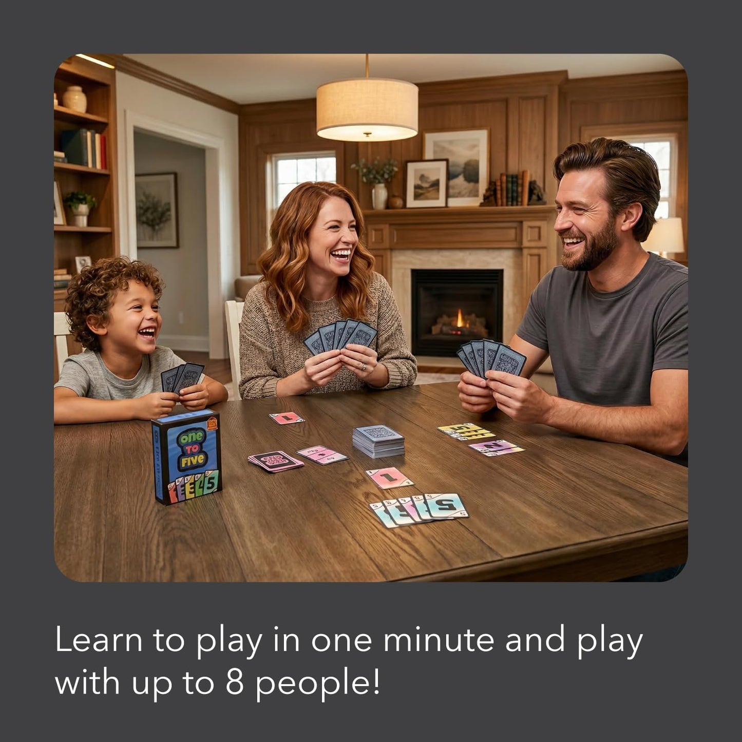 One to Five | Fun and Easy Family Card Game | 2-8 Players | 1 min. to Learn | 5-10 min. to Play