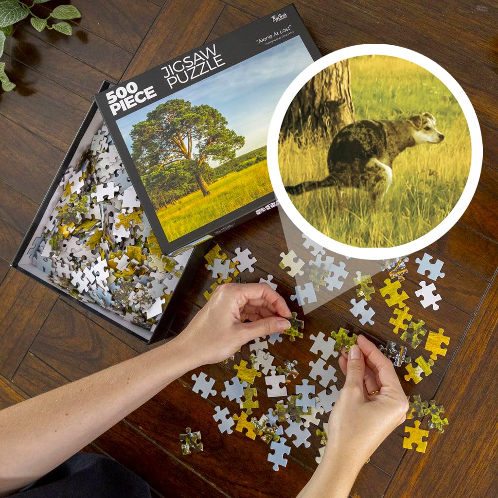 Prank-O 500-Piece Puzzle, Hilarious Comedy Puzzle, Funny Gag Gift, Family Game Night Humor by Prank-O, Gag Gift Jigsaw Puzzle (Alone at Last)