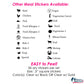 Crab Food Choice Stickers for Place Cards- Meal Stickers (Clear with Black Icon) by Savor The Memories