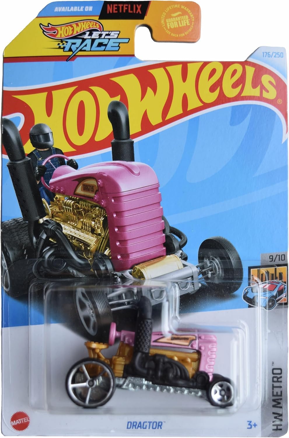 Hot Wheels Dragtor, HW Metro 9/10 [Pink] 176/250