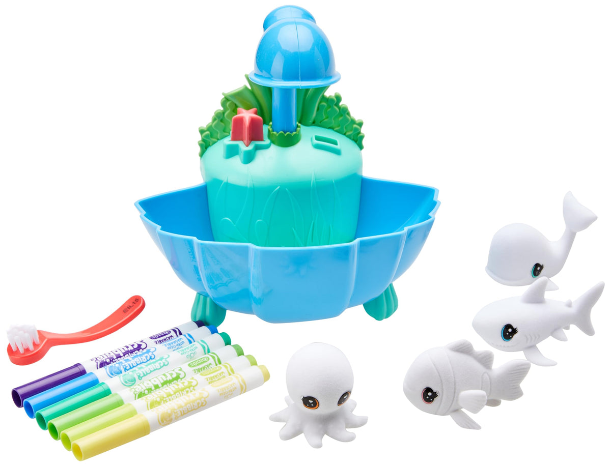 Crayola Scribble Scrubbie Pets Blue Lagoon Playset, Pet Toys For Girls & Boys, Gifts For Kids Ages 3+
