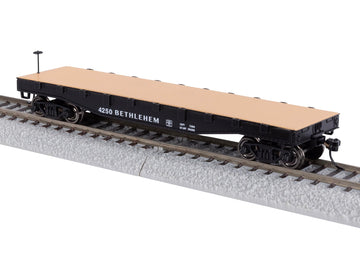 Lionel Bethlehem Steel #4250 HO Gauge Model Train Flatcar, Railroad Train Car with Metal Wheels & Metal Knuckle Couplers, Age 14+