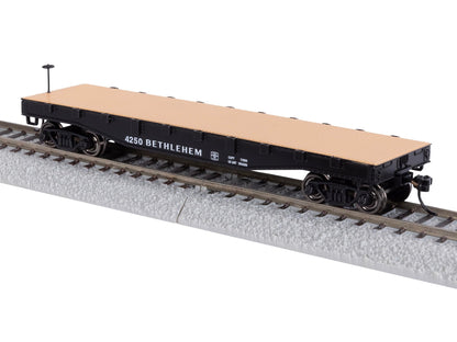Lionel Bethlehem Steel #4250 HO Gauge Model Train Flatcar, Railroad Train Car with Metal Wheels & Metal Knuckle Couplers, Age 14+