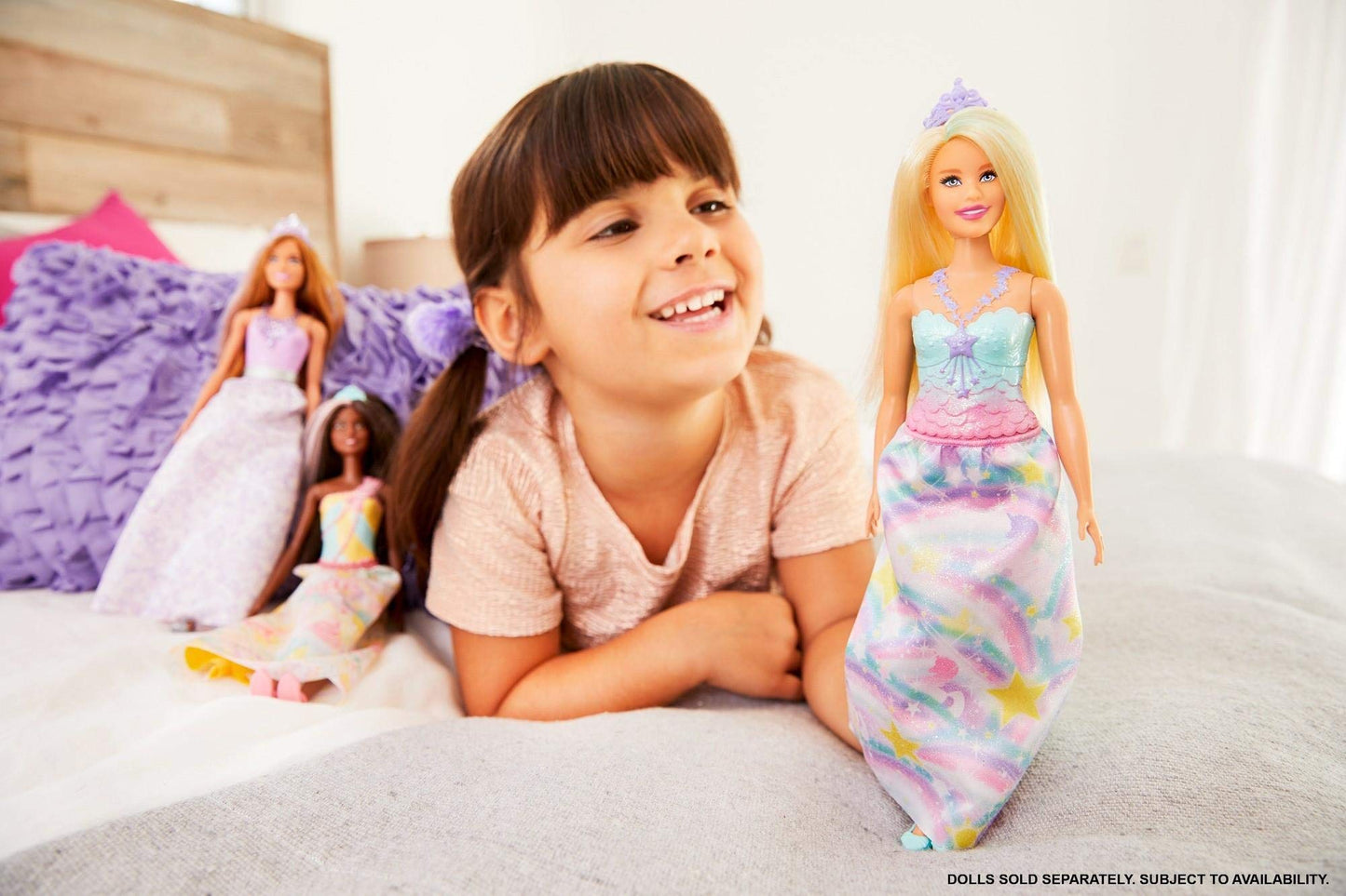 Barbie Dreamtopia Princess Doll, Approx 12-inch, Wearing Rainbow Outfit