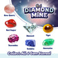 JA-RU Real Diamond Mine Gemstone Dig Kit (2 Packs) Mystery Rock, Minerals, and Gems for Kids | Break Your Own Geodes and a Chance to Get 1 Real