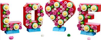 LEGO Love Letters - Heart Decor Building Toy - Love Decorations Display Set for Girls, Boys and Kids Ages 8+ - DIY Art and Home Decor Gift Idea for