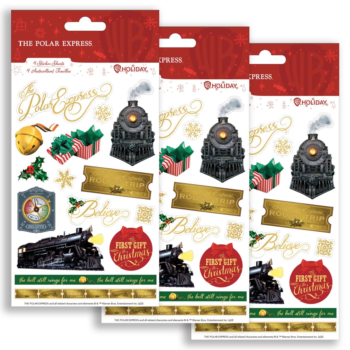 Paper House Productions Polar Express Sticker Multipack (Pack of 3)