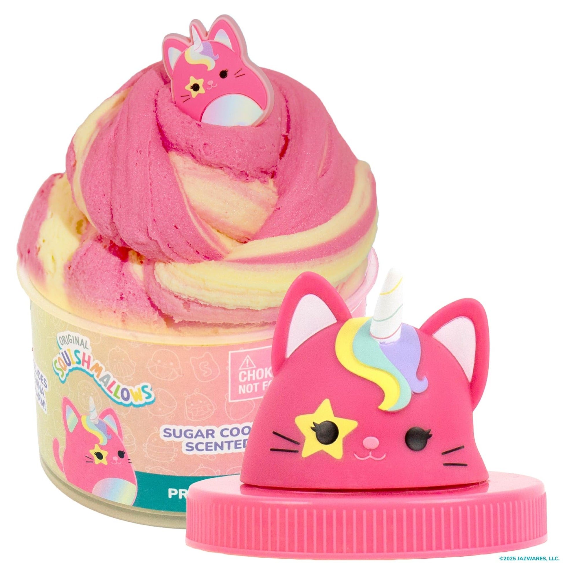 Original Squishmallows Scented Slime Jar, Sugar Cookie, Sienna the Caticorn