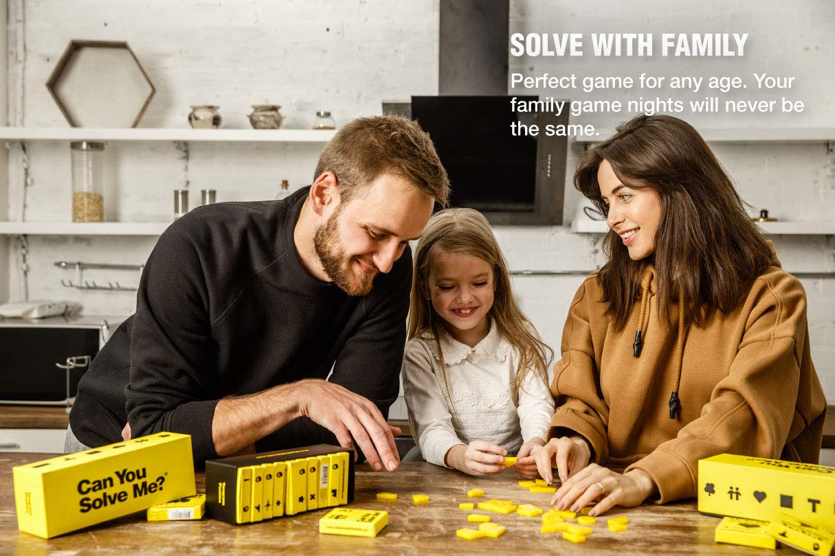 Can You Solve Me? 12 Puzzle Gift Set - Challenging Tangram, IQ Toy, Brainteaser, Mind Game for Children + Adults -Includes 12 Geometric Shapes & 3