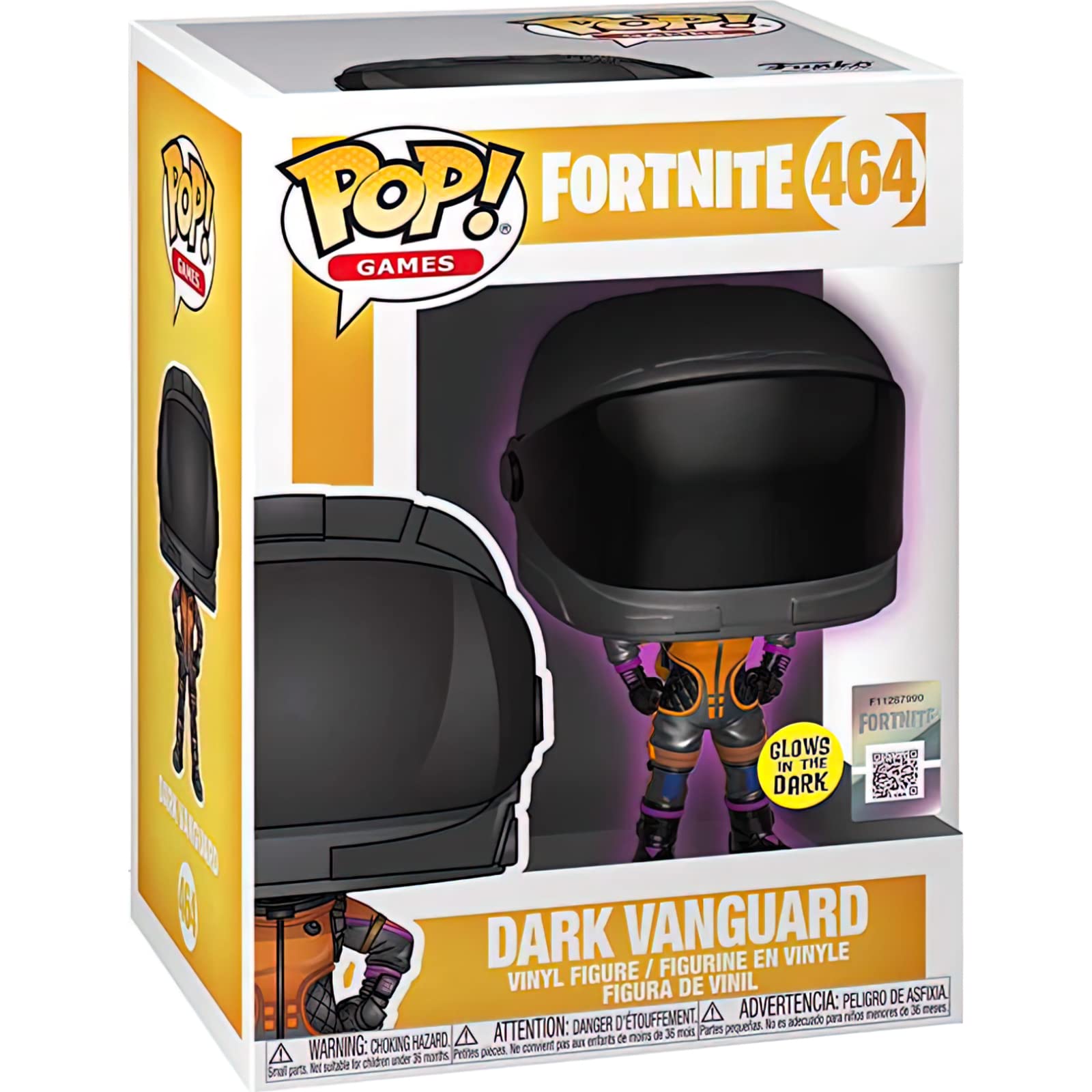 Funko Dark Vanguard [Glow-in-Dark]: P o p ! Games Vinyl Figurine Bundle with 1 Compatible 'ToysDiva' Graphic Protector (464-36914 - B)