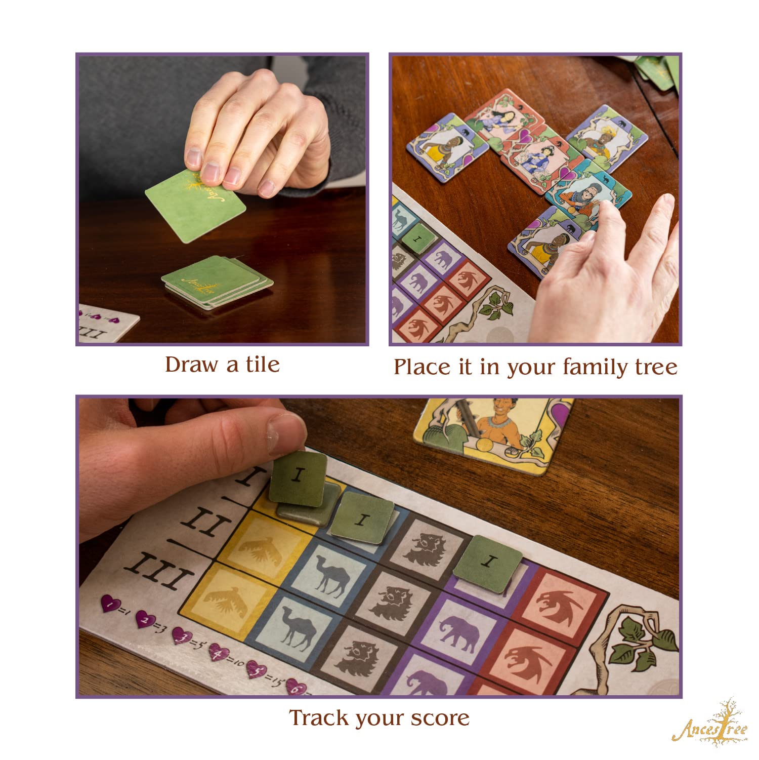 Ancestree Family Board Game for Game Night - Create the Best Family Tree - Easy to Learn Strategy Board Game for Kids and Adults Fun Tabletop Game