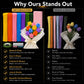 Pipe Cleaners Flowers Kit, DIY Tulip Bouquet Craft Kit with 350 Chenille Stems, 6 Colors Pipe Cleaners for Crafts, Flower Stems, Green Tape