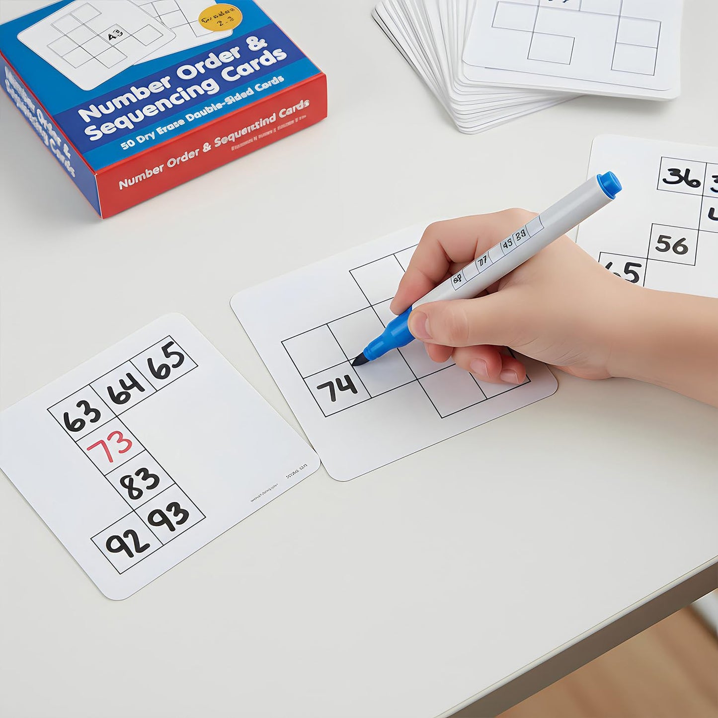 Fun Express Number Order & Sequencing Cards - 50 Pieces - Educational and Learning Activities for Kids