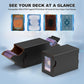 Card Deck Box Magnetic Flip MTG Commander Deck Box 200 TCG Card Storage Box PU Leather Double Deckbox Trading Card Deck Box Card Deck Case with