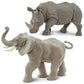 Safari Ltd. Zoo Animal Toy Set - 5 Figurines of Elephant, Giraffe, Jaguar, Rhino, Buffalo - Play Set for Boys, Girls, and Kids 3+