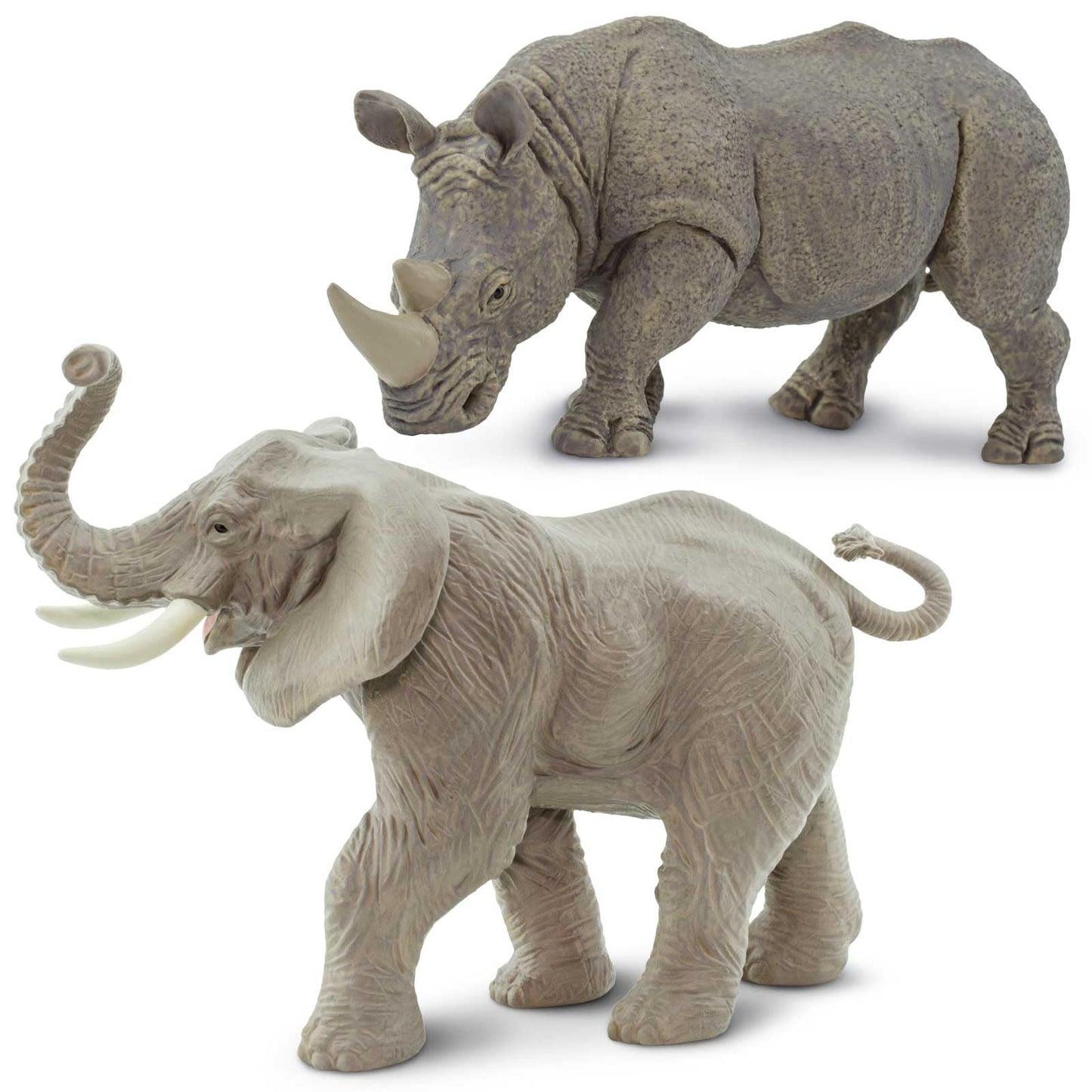 Safari Ltd. Zoo Animal Toy Set - 5 Figurines of Elephant, Giraffe, Jaguar, Rhino, Buffalo - Play Set for Boys, Girls, and Kids 3+